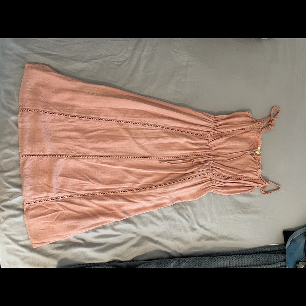 KORI America MIDI Lace Trim Dress